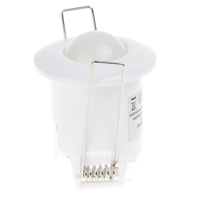 Ceiling Recessed PIR Motion Sensor Infrared Adjustable Detector for Lamp Switch Corridor Warehouse Stairs Porch,1 x PIR Motion Sensor,White