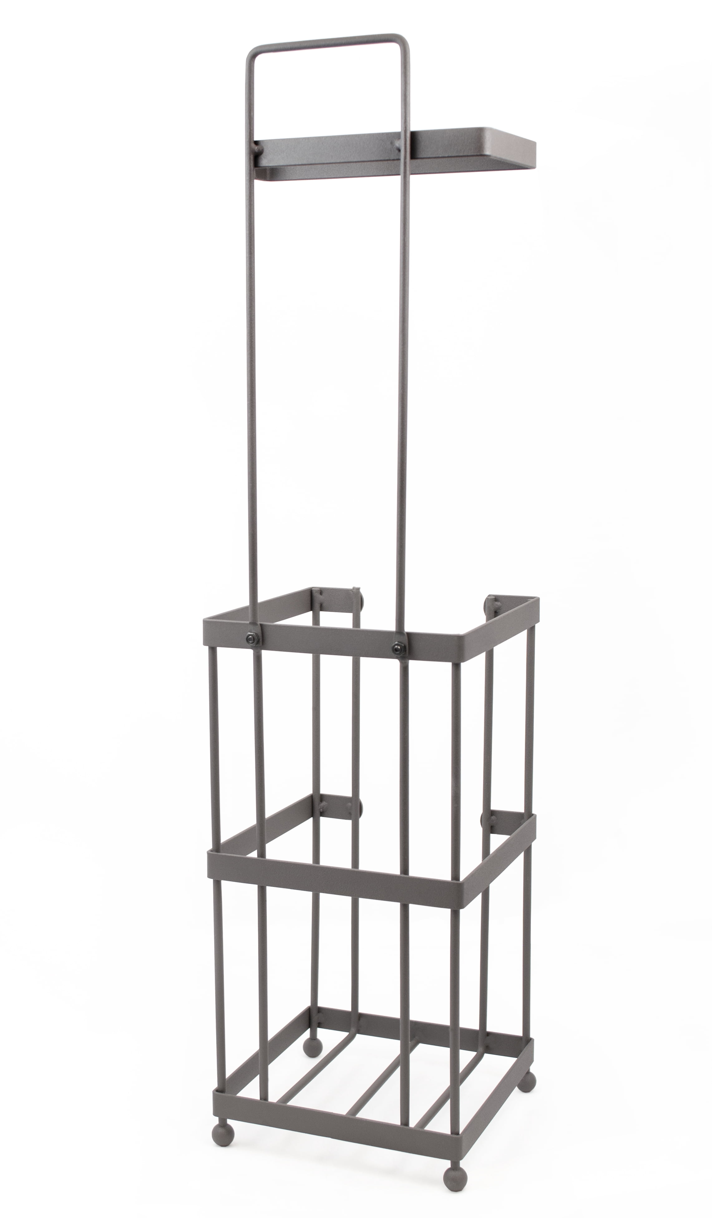 Mango Steam Freestanding Toilet Paper Holder with Storage, Taupe / Dark
