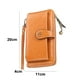 thumbnail image 2 of Cartera de cuero genuino para mujer con bloqueo RFID, tarjetero con cremallera, bolso para teléfono móvil, 2 of 5