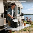 thumbnail image 3 of Goosiay 33lb Nugget Ice Maker Countertop, Portable Pebble Ice Machine with Handle, Soft Chewable Pellet, Stainless Steel Black, 3 of 12