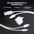 thumbnail image 2 of Cargador iPhone Quntis 2 Piezas 2M Cable USB A a C y Cable C a Lightning Puerto Dual Cargador iPad Bloque de Carga Rápida USB C Plegable Blanco, 2 of 3
