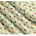 thumbnail image 3 of Soimoi Cotton Cambric Fabric Numbers & Alphabets Text Printed Craft Fabric by The Yard 42 Inch Wide, 3 of 7