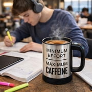 Self -Stirring Automatic Coffee Mug 11oz Capacity, Self Stirring Mug with Temperature Control & Push button operates, stainless steel coffee cup with 2 “AAA” Batteries (Not Included) Heating Mug