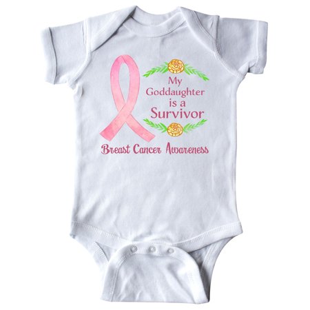 

Inktastic My Goddaughter is a Survivor Breast Cancer Awareness Gift Baby Boy or Baby Girl Bodysuit
