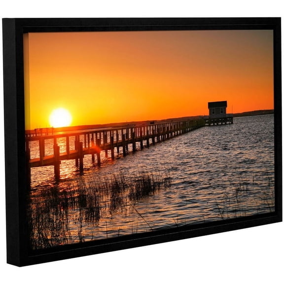 ArtWall Steve Ainsworth "House at the End of the Pier" Gallery-Wrapped Floater-Framed Canvas
