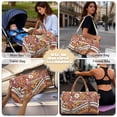 thumbnail image 4 of Garronmavis Large Quilted Duffle Bag for Women, Retro Floral Pattern Travel Bag Carry On with Zipper Pocket, Luggage Sleeve Gym Bag Adjustable Strap Dance Bag, 4 of 7
