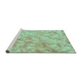 thumbnail image 2 of Ahgly Company Machine Washable Indoor Rectangle Abstract Turquoise Blue Modern Area Rugs, 6' x 9', 2 of 4