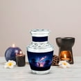 thumbnail image 5 of MUKTIVE Telescope Funeral Urns for Dad Ashes, Memorial Blue Keepsake Urns for Adult Male & Female, Decorative Child Urn, Mini Cremation Urn, 3 Inch, 5 of 7