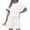 White, variant on Summer Fashion Plus Size Two Piece Sets for Women Going Out Trendy Clothes 2025 Casual Short Sleeved Round Neck Top And Drawstring Shorts Color Blocked Set Up to 65% off!