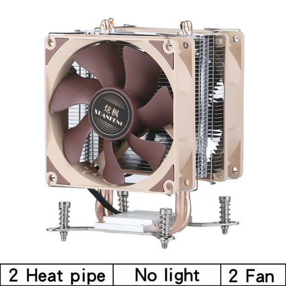 CPU Single Tower Heat Sink Fan 3/4 Pin Universal Installation LGAX79 X99 2011 2 Copper Tube PC Air-Cooled Silent PWM Computer