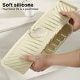 thumbnail image 3 of Silicone Faucet Splash Guard Mat Drain Mat for Sink Water Catcher Tray Drying Mat Dish Sponge Holder Kitchen Organizer Gadgets, 3 of 7