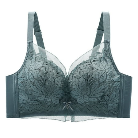 Under 10  Women s Breathable Lace Thickening Bras  Seamless Support  Underwire  Wire-Free  Comfortable  for Daily Wear  Sports Bra  Nursing  Maternity  Seamless Seamless  Plus Size Bra | Blue L