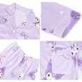 thumbnail image 3 of Roffatide Kuromi Pajamas for Women Soft Sleepwear Long Sleeve Top and Pajama Pants 2 Piece Lounge Sets, Purple M, 3 of 7