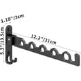thumbnail image 1 of Tendedero de pared plegable para ropa, tendedero plegable para ropa, soporte plegable para perchas, negro mate (un paquete), 1 of 4