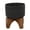 Black, variant on Flora Bunda Mid Century 7 Inch Black Roman Texture Ceramic Planter on Wood Stand Mid-Century, Black Roman 7"