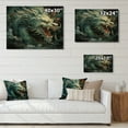 thumbnail image 4 of Designart "Jade Dragon China Art painting I" Chinese Print on Natural Pine Wood, 4 of 5