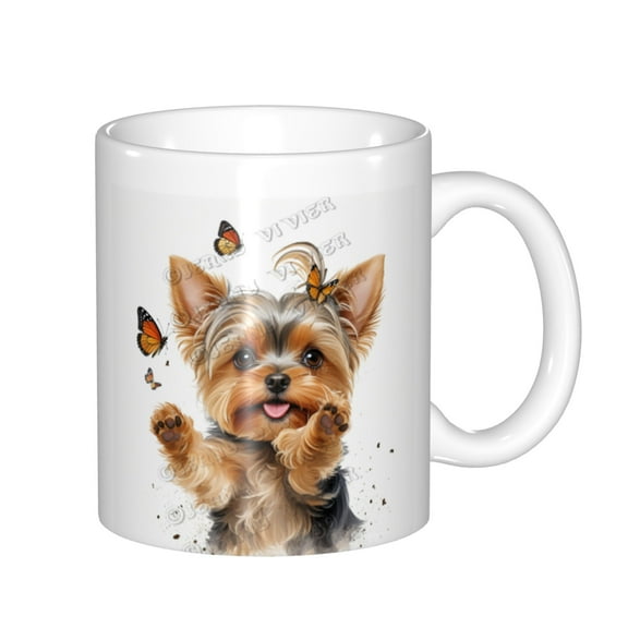Yorkshire Terrier Dog Mug Cup,Yorkshire Terrier Ceramic Mug-11oz Coffee Milk Tea Mug Cup,Gifts For Dog Lovers Yorkshire Terrier Mom Dog Mom Women Men Teen Girls,Pet Lovers Coworkers Gifts
