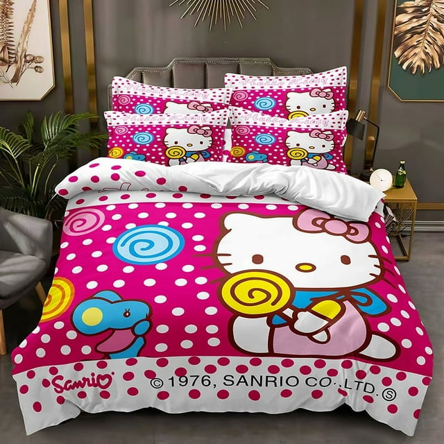 Ensemble de Literie Housse de Couette Taie d'Oreiller Dessin Animé Housse de Couette Simple Double Housse de Couette Ensemble de Chambre de Filles - ZIORGSHF