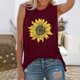 thumbnail image 2 of Gibobby Playera de Manga Corta con Cuello Redondo Mujer Camiseta Sin Mangas(Rojo,CH), 2 of 4