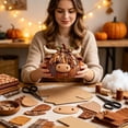thumbnail image 5 of DIY Highland Cow Fabric Pumpkin Sewing Kit, Hand-Stitched Plush Halloween Decor with Horns, Rustic Autumn Table Centerpiece, 7.9x5.9x1.2 Inch, 1 Count, 5 of 7
