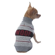 Angle View: Vibrant Life Dog Sweater Woof Red-XX Small