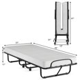 thumbnail image 3 of Pemberly Row Rollaway Folding Metal Bed Guest Bed Made in Italy White, 3 of 8