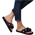thumbnail image 4 of Pantuflas de algodón para damas Zapatos de felpa para exteriores de fondo plano con perla de felpa cálida para interiores Wmkox8yii hj789, 4 of 5