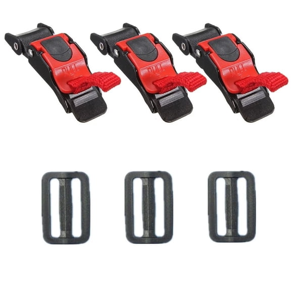 Costyle 3 Pcs Replacement Quick Release Clip Chin Strap Pull Buckle for Motorcycle Bike Helmet