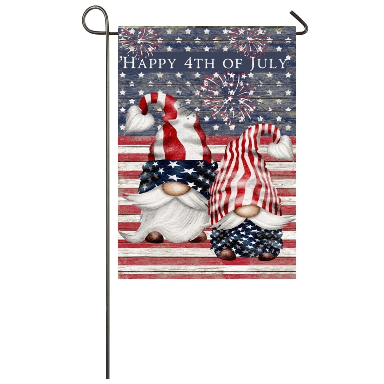 Memorial Day Gnome Welcome Garden Flag 12×18 Inch Double Sided 4th of July Independence Day Patriotic American Veteran Soldier Yard Outdoor Decor 