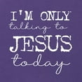 thumbnail image 6 of Wild Bobby, I'm Only Talking to Jesus Today Inspirational/Christian Women Racerback Tank Top, Purple Rush, Small, 6 of 6