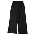 thumbnail image 7 of YDFCWXW Wide Leg Sweatpants for Girls Elastic Drawstring Loose Straight Leg Sweatpants High Waisted Baggy Lounge Pants with Pockets (Black, 12-14 Years), 7 of 7