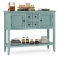 thumbnail image 1 of Costway Buffet Bahut Armoire Console d'Entrée avec 2 Portes et 2 Tiroirs Bleu, 1 of 10