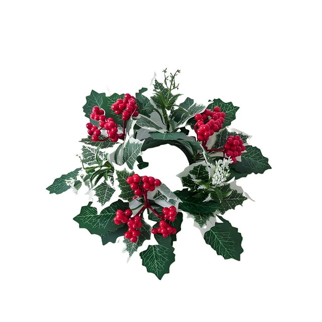 7 Candlestick Decoration Wreath Table Centerpiece For Holiday Parties Home Decor Artificial Flower Ring Holder 9.84 Inch Diameter Plastic Festive Accessory Wedding Anniversary Decor