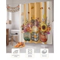 thumbnail image 7 of Thanksgiving Fall Shower Curtain Set ，Waterproof Fabric Shower Curtains Sunflowers Pumpkin Fall Plants Shower Curtains for Bathroom,Bathroom Decor 66"x72", 7 of 7