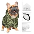 thumbnail image 3 of Fotbe Green Snake Print Small Dog Sweater Hoodies Pet Grey Hooded Soft Fleece Sweatshirts with Pocket Fall Winter Puppy Cat Sweaters Warm Clothes-X-Large, 3 of 7