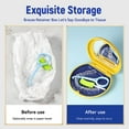 thumbnail image 2 of GHSDFBB Orthodontic Retainer Case with Mirror Mouthguard Container, Denture Case Retainer Holder Denture Holder Case Small with Magnetic Closure and Silicone Textured Liner-Yellow, 2 of 7