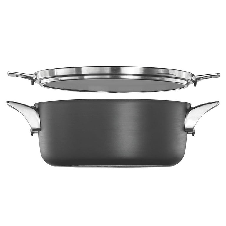 Calphalon Select 5 qt. Round Stainless Steel Dutch Oven with Glass