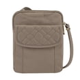 thumbnail image 1 of Travelon Anti-theft Signature Quilted Slim Pouch Bag, Sable, 1 of 4