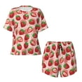 thumbnail image 4 of Naloa Cute Strawberry Women's Short-Sleeved Pajama Set, Loungewear, Summer pajamas, Breathable Cozy - XX-Large, 4 of 9