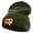 Olive, variant on 100% Word Bubble Embroidered 12 Inch Long Knitted Beanie - Maroon OSFM