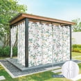 thumbnail image 6 of Outdoor Curtains for Patio Waterproof, Spring Flowers Outdoor Privacy Panels Grommet, Yellow Pink Floral Leaves Country Farm Plants Blackout Outside Curtains for Porch/Cabana 54"x84", 2 Panels, 6 of 8