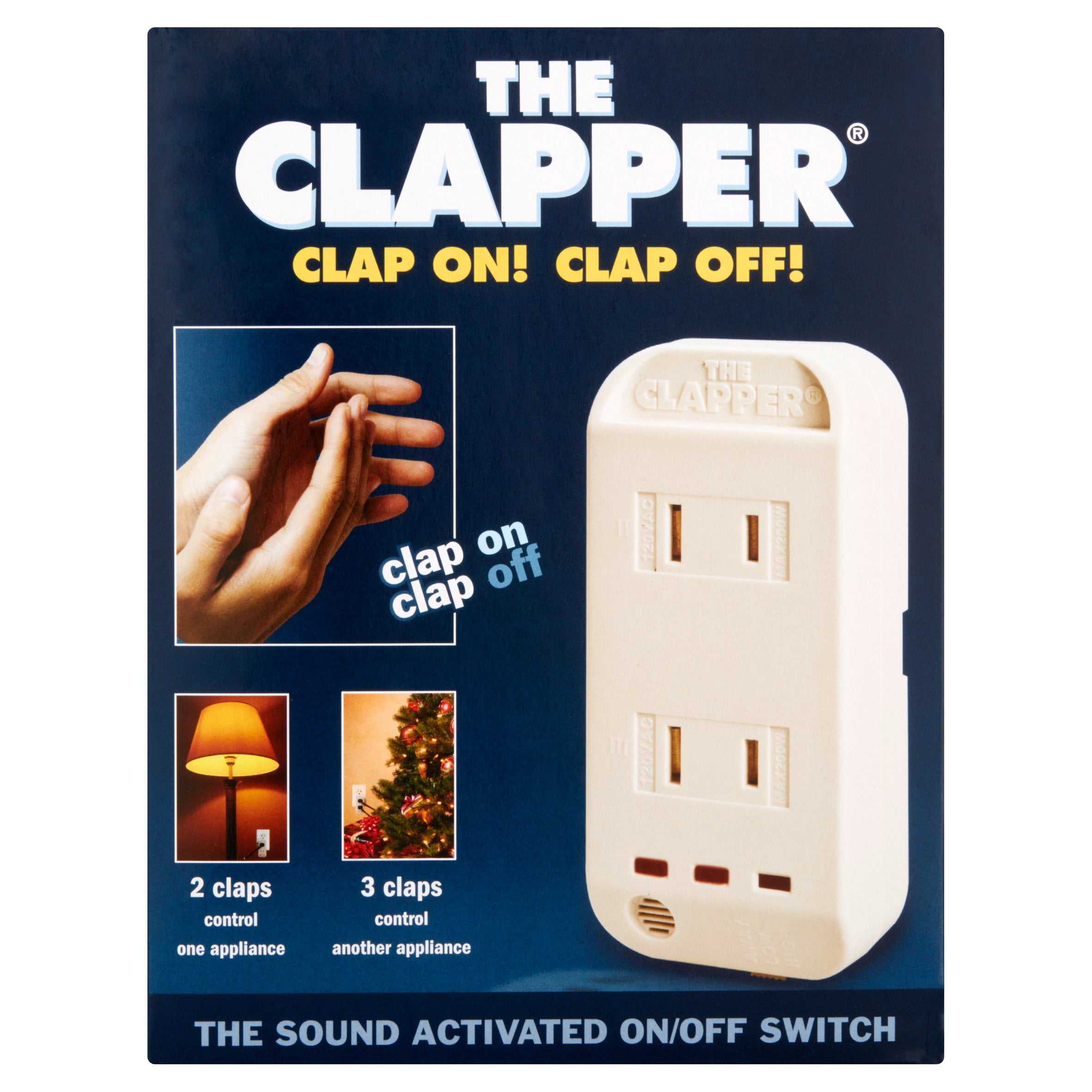 The Clapper! Wireless Sound Switch with Clap Detection for Outlets - Walmart.com