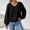 Black, variant on Womens V Neck Knit Sweater Diamond Pattern Long Sleeve Loose Fit Pullover Tops Casual Fall Warm Outerwear
