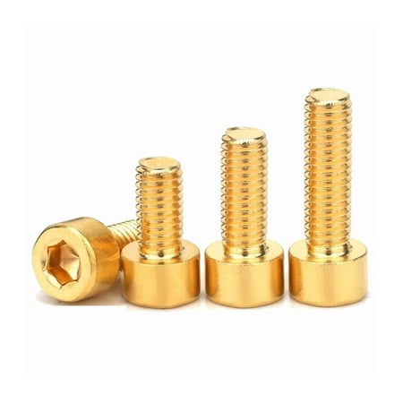 

ZX 10pcs/lot M3 M4 M5 M6 M8 Pure Brass Hex Hexagon Socket Cap Head Screws DIN912 (Color : 25mm_M8)-0810