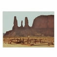 thumbnail image 1 of Canyon Cutting Board, Scenic Monument Valley on Western Desert Odd Formation of Rock and Cliff Print, Decorative Tempered Glass Cutting and Serving Board, Small Size, Tan, by Ambesonne, 1 of 1