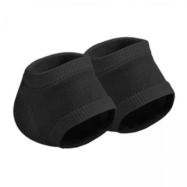 6x2 Piezas Calcetines De Talón Hidratantes Strech Poliéster Adultos Para Pies Agrietados Negro