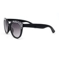 thumbnail image 3 of Girls Child Size Engraved Bling Foil Plastic Round Horn Rim Sunglasses Black - Smoke, 3 of 4