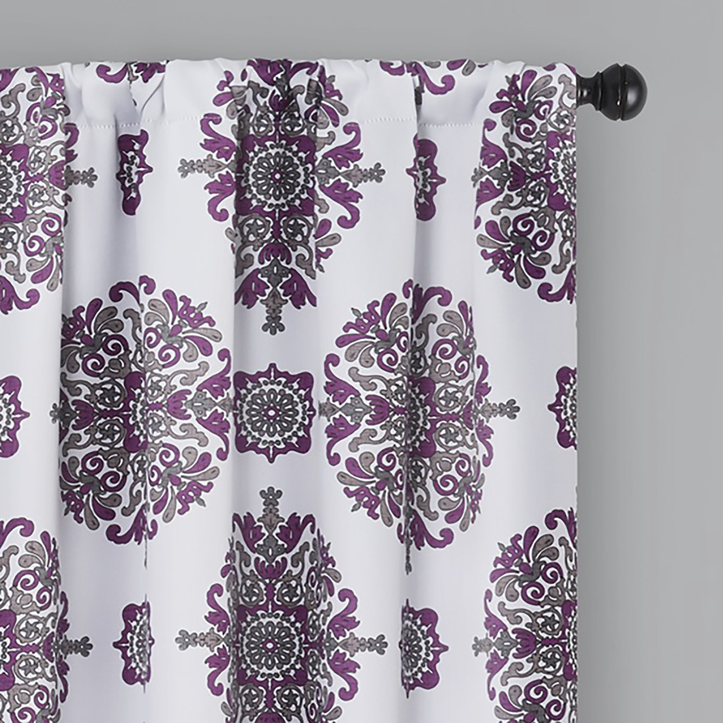 Eclipse Olivia Room Darkening Thermaweave, Rod Pocket Window Curtain Panel, 1 Panel, 37 in x 63 in, Purple