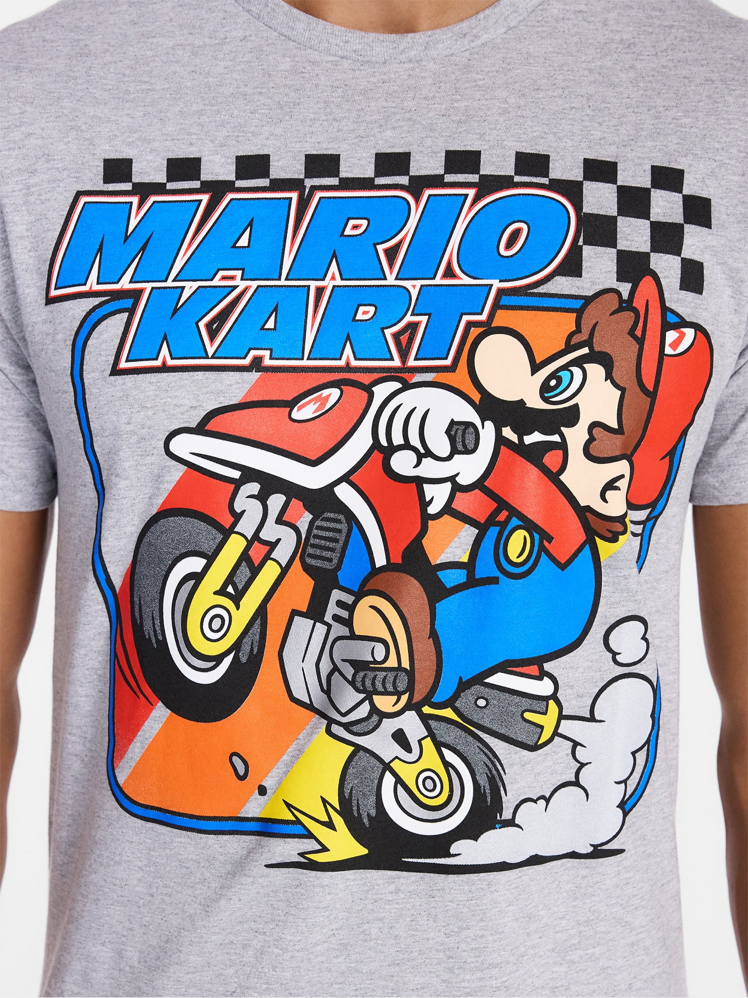 Mario Kart Men's Big Men's Graphic Tee with Short Sleeves, Sizes S-3XL