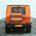 thumbnail image 7 of DouZhe Waterproof Spare Tire Cover, Boho Southwestern Aztec Style Prints Adjustable Wheel Covers Fit for Jeep Trailer RV SUV Car, 16 inch, 7 of 7